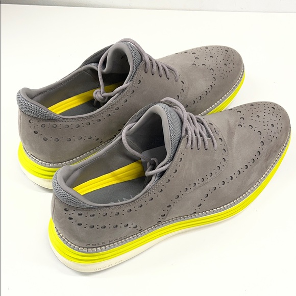 New Cole Haan Men’s Original Grand Ultra Wingtip Oxford in Grey Leather Size 9 main image 6